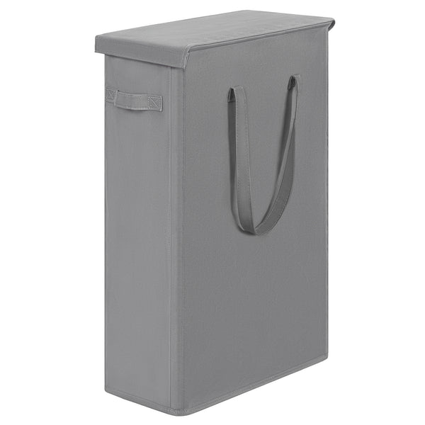 Chrislley 60L Slim Laundry Hamper with Lid Narrow Laundry Basket with Handle  (25.6 inches , grey)